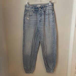 rag & bone Miramar Mid Rise Denim Knit Jogger Pants Light Wash S